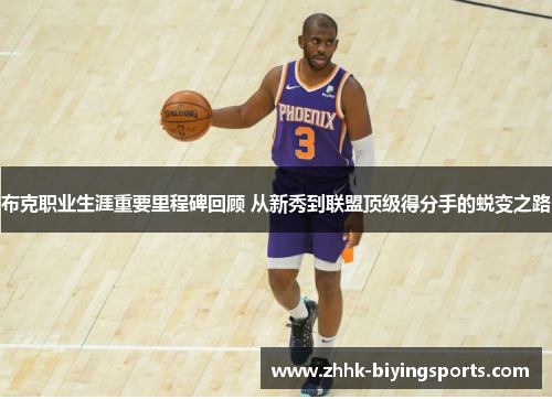 布克职业生涯重要里程碑回顾 从新秀到联盟顶级得分手的蜕变之路