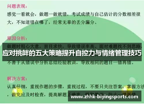 应对挑衅的五大策略提升自控力与情绪管理技巧